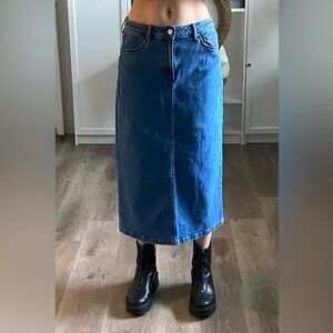 Classic Blue Denim Skirt